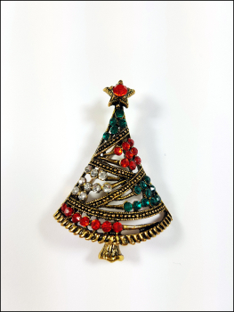Brosche "Vintage Weihnachtsbaum"
