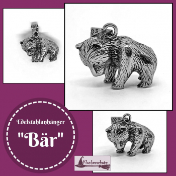 Edelstahlanhänger "Bär"