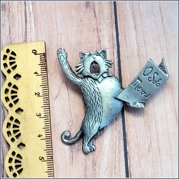 Kater "Enrico Catruso" - Brosche & Kettenanhänger - 2 in 1