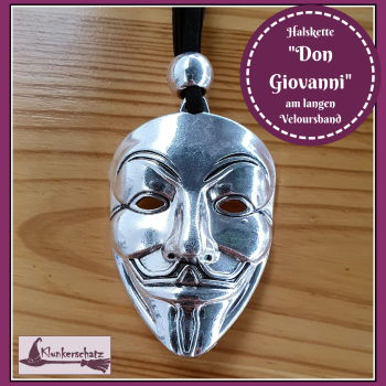 Halskette "Don Giovanni" am langen Veloursband