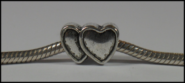 European Bead "Doppelherz - zwei Herzen im Einklang"