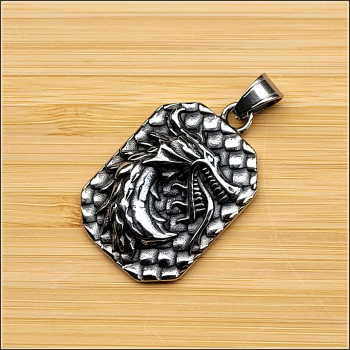 Preview: Kettenanhänger "Drachenbanner" aus Edelstahl