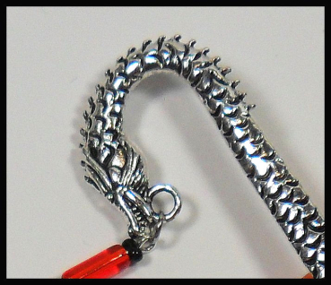 Lesezeichen "Drache rot-schwarz" I