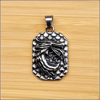 Kettenanhänger "Drachenbanner" aus Edelstahl