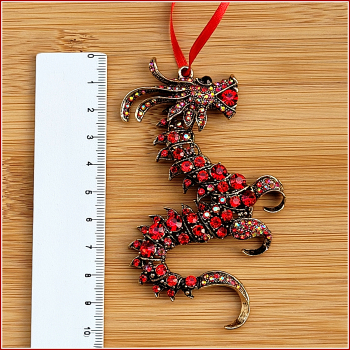 Geschenk- oder Dekoanhänger "Großer Feuerdrache"