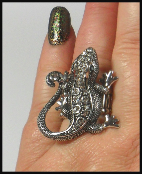 Ring mit Dehnschiene "Eidechse"