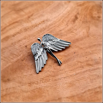Preview: Brosche & Kettenanhänger „Schutzengel“ in Silber