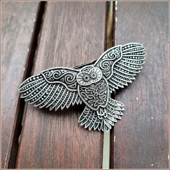 Haarspange "Keltische Eule"