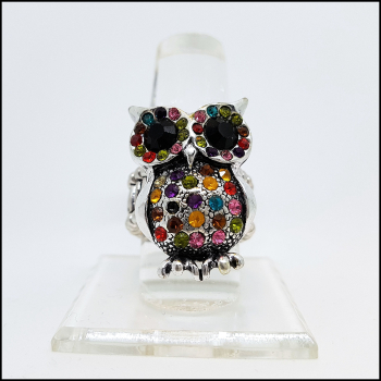 Ring mit Dehnschiene "Bunte Eule"