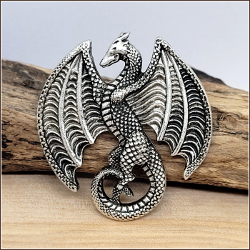 Brosche "Silberdrache"