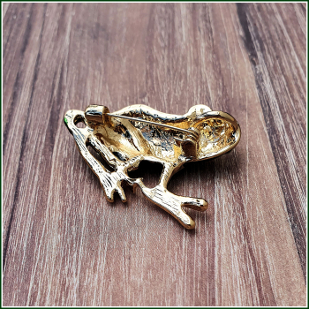 "Frosch" - Brosche & Kettenanhänger - 2 in 1