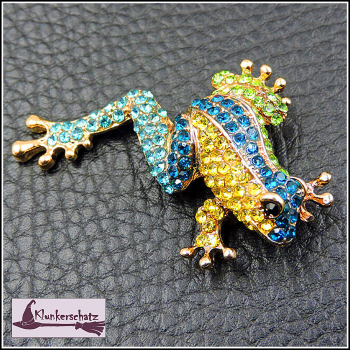 Brosche "Bunter Frosch"