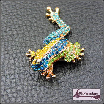 Brosche "Bunter Frosch"