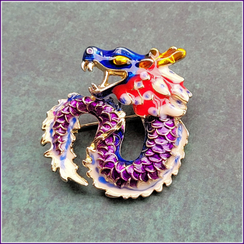 Brosche "Glücksdrache"