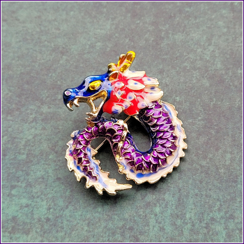 Brosche "Glücksdrache"