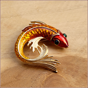 "Goldfisch" - Brosche & Kettenanhänger - 2 in 1