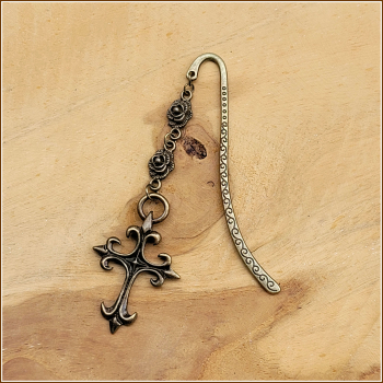Preview: Lesezeichen „Gothic Cross & Roses“