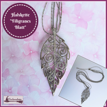 Halskette "Filigranes Blatt"