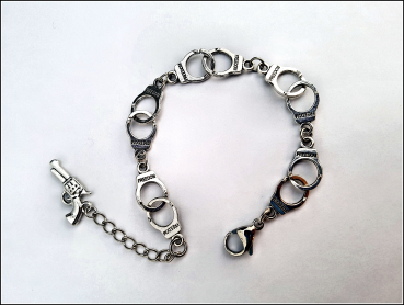 Handschellen-Armband "Verhaftet!" - 18 cm & 3 cm Verlängerung