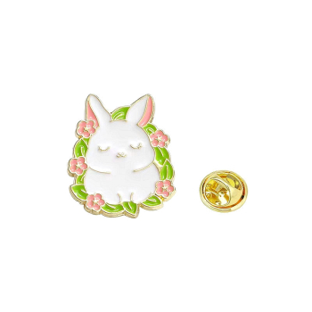 Pin „Schlafender Hase im Blütenbett“
