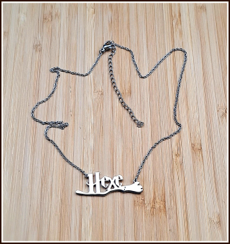 Preview: Halskette „Hexe“ aus Edelstahl