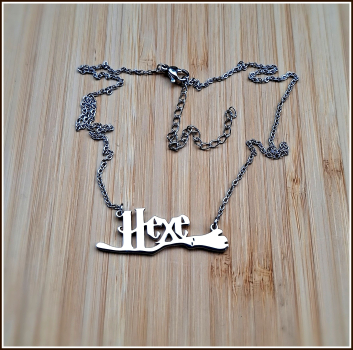 Preview: Halskette „Hexe“ aus Edelstahl