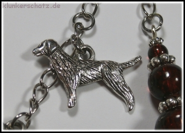Auftragsarbeit - Charmanhänger "I love my dog!"