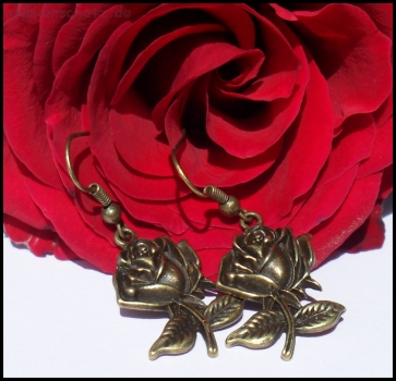 Ohrhänger "Romantic Bronze Rose"