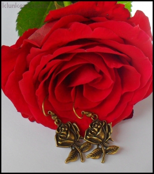Ohrhänger "Romantic Bronze Rose"