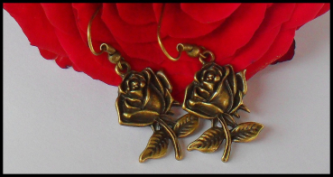 Ohrhänger "Romantic Bronze Rose"