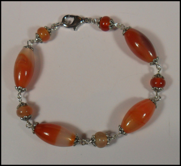 Armschmuck "Karneol" - 21,5 cm - Unikat