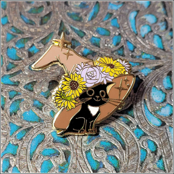 Pin "Hexenkatze mit Hexenhut"
