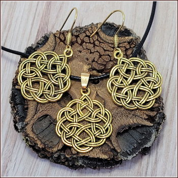Schmuckset "Keltischer Knoten" in der Farbe Antikgold