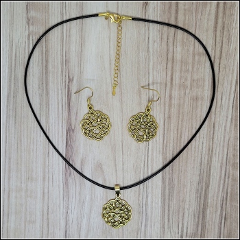 Schmuckset "Keltischer Knoten" in der Farbe Antikgold
