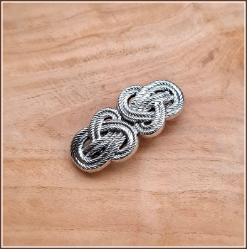 Haarspange „Knotwork“ in Antiksilber