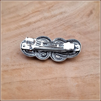 Haarspange „Knotwork“ in Antiksilber