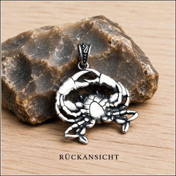Kettenanhänger "Taschenkrebs" aus Edelstahl