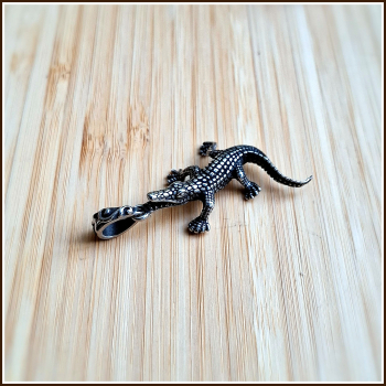Kettenanhänger „Krokodil“ aus Edelstahl