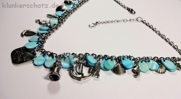 Kundenauftrag - Schmuckset - Dreaming of the sea - Bettelkette, Bettelarmband & Ohrschmuck