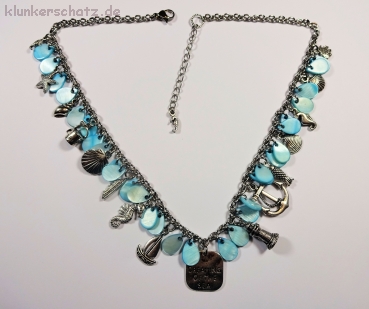 Kundenauftrag - Schmuckset - Dreaming of the sea - Bettelkette, Bettelarmband & Ohrschmuck