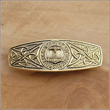 Haarspange "Mjölnir" in der Farbe Antikgold