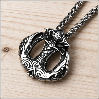 Halskette „Mjölnir, der Hammer des Thor“ aus Edelstahl