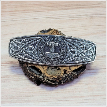 Haarspange "Mjölnir" in der Farbe Antiksilber