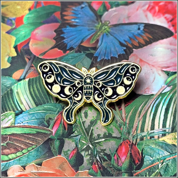 Pin "Schwarze Mondmotte"