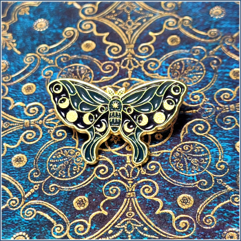 Pin "Schwarze Mondmotte"