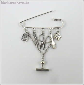 Verkauft - Schmucknadel "Scrapbooking" - Unikat