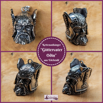 Kettenanhänger „Göttervater Odin“ aus Edelstahl