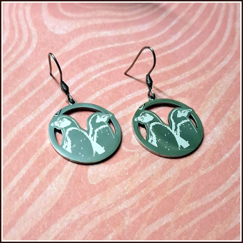 Preview: Ohrschmuck „Pinguinpaar“ aus Edelstahl