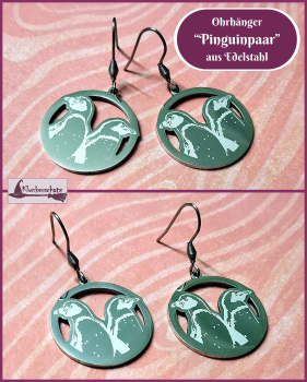 Ohrschmuck „Pinguinpaar“ aus Edelstahl
