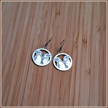 Preview: Ohrschmuck „Pinguinpaar“ aus Edelstahl